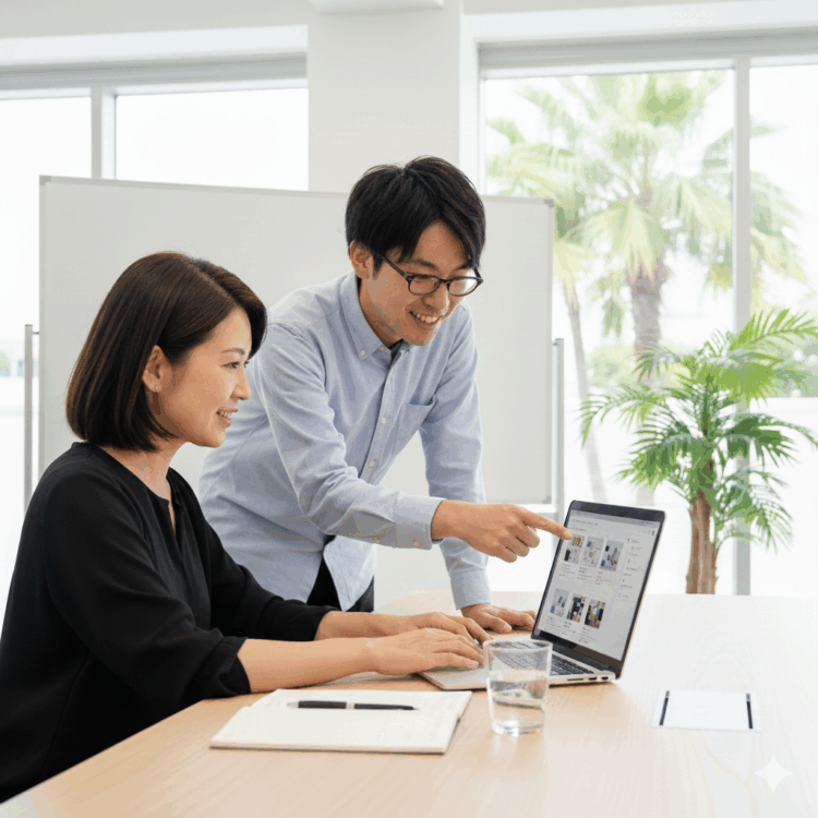 宜野湾市のan10nで開催されたCanva講座の様子